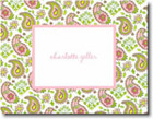 Boatman Geller Stationery - Pink Baby Paisley Folded Note