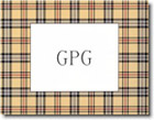 Boatman Geller Stationery - Town Plaid Folded Note