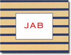 Boatman Geller Stationery - Nautical Stripe Folded Note