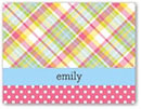 Boatman Geller Stationery - Block Plaid Pink