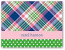 Boatman Geller Stationery - Block Plaid Navy