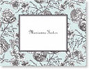 Boatman Geller Stationery - Floral Toile Aqua Folded Note