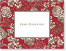 Boatman Geller Stationery - Floral Toile Red Folded Note