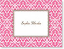 Boatman Geller Stationery - Wrought Iron w/Chain Pink Folded Note