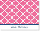 Boatman Geller Stationery - Ann Tile Bright Pink Folded Note