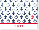 Boatman Geller Stationery - Anchor Repeat Folded Note