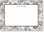 Boatman Geller Stationery - Floral Toile Cream Large Flat Card