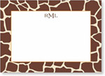 Boatman Geller Stationery - Giraffe Brown Large Flat Card