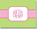 Boatman Geller Stationery - Greek Key Band Pink