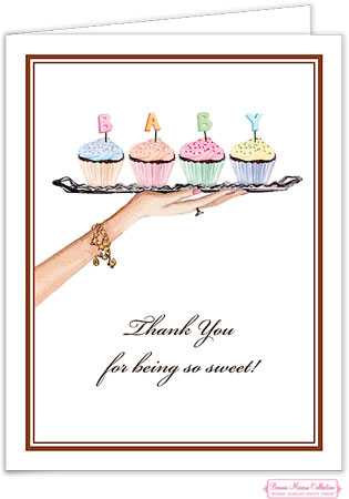 Personalized Stationery/Thank You Notes by Bonnie Marcus - Baby Cupcakes