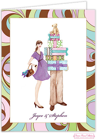 Personalized Stationery/Thank You Notes by Bonnie Marcus - Couple Baby Shower