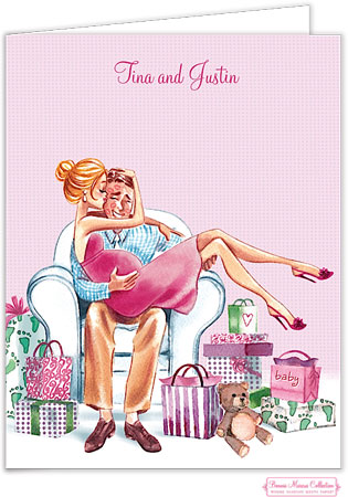 Personalized Stationery/Thank You Notes by Bonnie Marcus - Kisses For Baby (Pink/Brunette) Personalized Stationery/Thank You Notes by Bonnie Marcus - Kisses For Baby (Pink/Brunette)