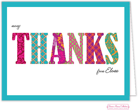 Personalized Stationery/Thank You Notes by Bonnie Marcus - Pretty Patterned Party Personalized Stationery/Thank You Notes by Bonnie Marcus - Pretty Patterned Party