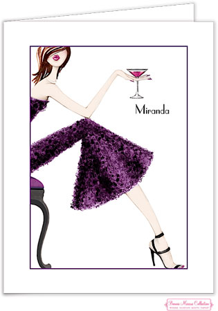 Personalized Stationery/Thank You Notes by Bonnie Marcus - Pretty In Purple Personalized Stationery/Thank You Notes by Bonnie Marcus - Pretty In Purple