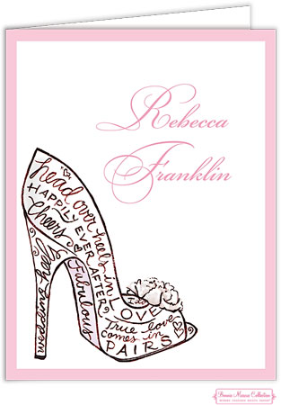 Personalized Stationery/Thank You Notes by Bonnie Marcus - Stunning Shoe Personalized Stationery/Thank You Notes by Bonnie Marcus - Stunning Shoe
