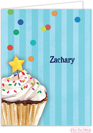 Personalized Stationery/Thank You Notes by Bonnie Marcus - Sprinkles And Confetti (Blue)