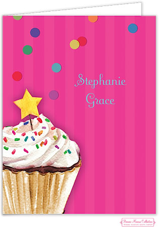Personalized Stationery/Thank You Notes by Bonnie Marcus - Sprinkles And Confetti (Pink)