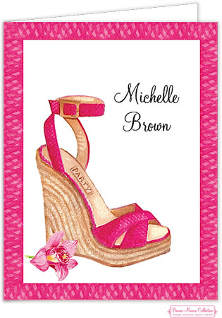 Personalized Stationery/Thank You Notes by Bonnie Marcus - Summer Soiree Espadrille Personalized Stationery/Thank You Notes by Bonnie Marcus - Summer Soiree Espadrille