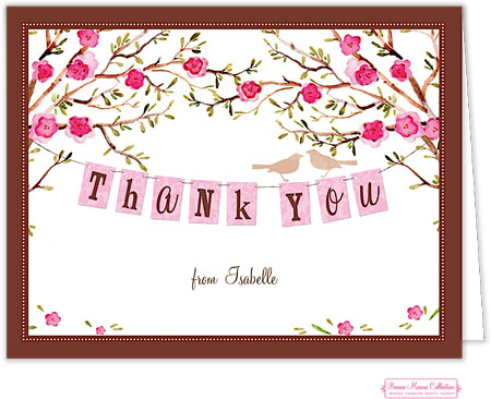 Personalized Stationery/Thank You Notes by Bonnie Marcus - Love Birds Personalized Stationery/Thank You Notes by Bonnie Marcus - Love Birds