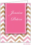 Personalized Stationery/Thank You Notes by Bonnie Marcus - Pink Chevron