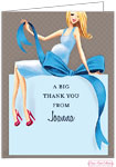 Bonnie Marcus Personalized Stationery/Thank You Notes - Expecting A Big Gift (Blue/Blonde)