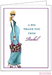 Personalized Stationery/Thank You Notes by Bonnie Marcus - Fashionable Mom (Blue/Blonde)