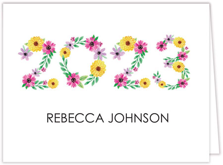 Personalized Stationery/Thank You Notes by Bonnie Marcus - Floral Grad