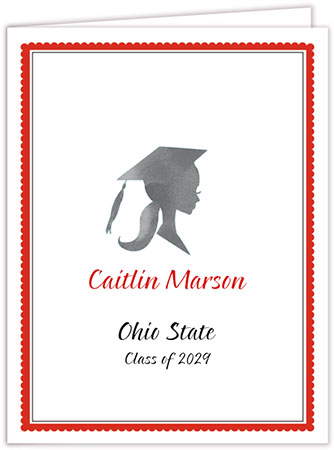 Personalized Stationery/Thank You Notes by Bonnie Marcus - Grad Silhouette Personalized Stationery/Thank You Notes by Bonnie Marcus - Grad Silhouette