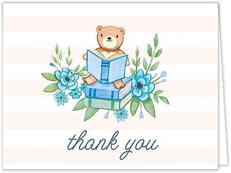 Personalized Stationery/Thank You Notes by Bonnie Marcus - Book Baby Shower (Blue) Personalized Stationery/Thank You Notes by Bonnie Marcus - Book Baby Shower (Blue)