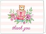 Personalized Stationery/Thank You Notes by Bonnie Marcus - Book Baby Shower (Pink)