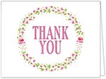 Personalized Stationery/Thank You Notes by Bonnie Marcus - Wildflower Bassinet (Pink)