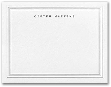 Myriad Border Thermography Printed Flat Note Cards by Carlson Craft