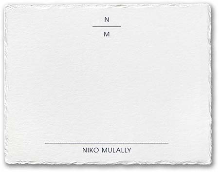 Simply Feather Deckle Thermography Printed Flat Note Cards by Carlson Craft