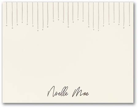 Dangling Ribbons Thermography Printed Flat Note Cards by Carlson Craft
