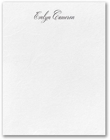 Flowers in Pearl Thermography Printed Flat Note Cards by Carlson Craft