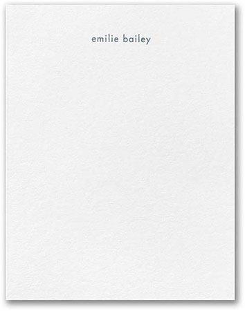 Noted Damask Thermography Printed Flat Note Cards by Carlson Craft