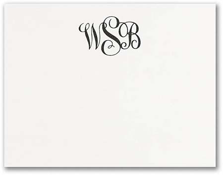 Stylish Thermography Printed Flat Note Cards by Carlson Craft