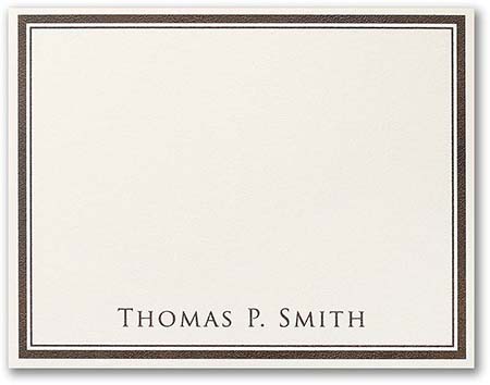 Double Lined Thermography Printed Flat Note Cards by Carlson Craft