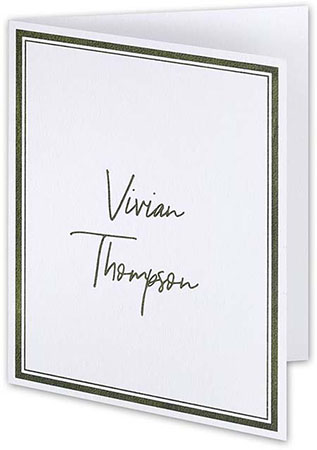 Double Lined Thermography Printed Folded Note Cards by Carlson Craft