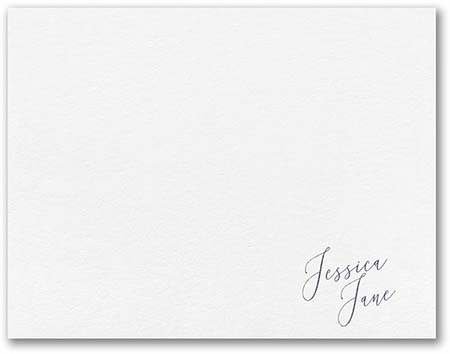 Borderline Signature Thermography Printed Flat Note Cards by Carlson Craft