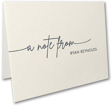 A Note From Thermography Printed Folded Note Cards by Carlson Craft