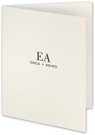 Stacked Moniker Thermography Printed Folded Note Cards by Carlson Craft
