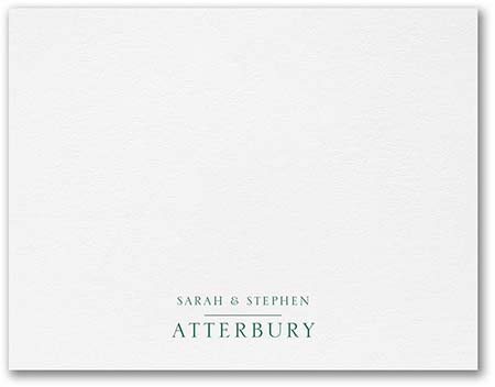 Linear Style Thermography Printed Flat Note Cards by Carlson Craft