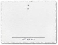 Simply Feather Deckle Thermography Printed Flat Note Cards by Carlson Craft