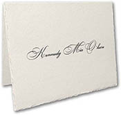 Simply Feather Deckle Thermography Printed Folded Note Cards by Carlson Craft