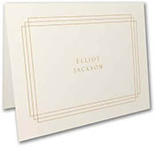 Stacked Borders Thermography Printed Folded Note Cards by Carlson Craft