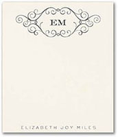 Modestly Encircled Thermography Printed Flat Note Cards by Carlson Craft