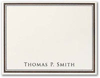 Double Lined Thermography Printed Flat Note Cards by Carlson Craft