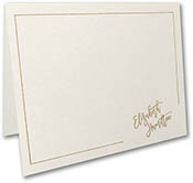 Borderline Signature Thermography Printed Folded Note Cards by Carlson Craft