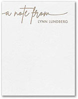 A Note From Thermography Printed Flat Note Cards by Carlson Craft